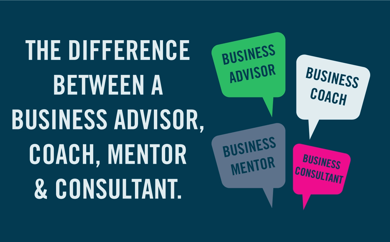 The difference between a business advisor, coach, mentor & consultant